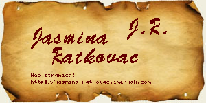 Jasmina Ratkovac vizit kartica